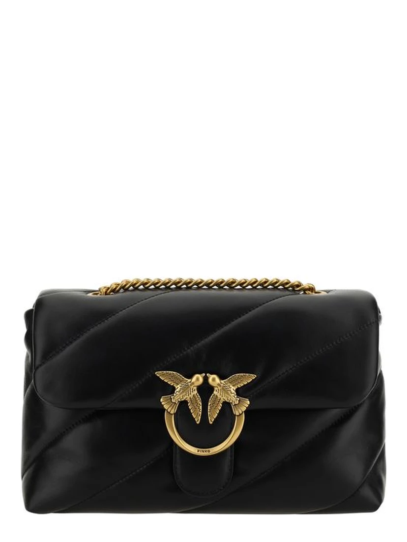 Black Calf Leather Bos Taurus Shoulder Bag