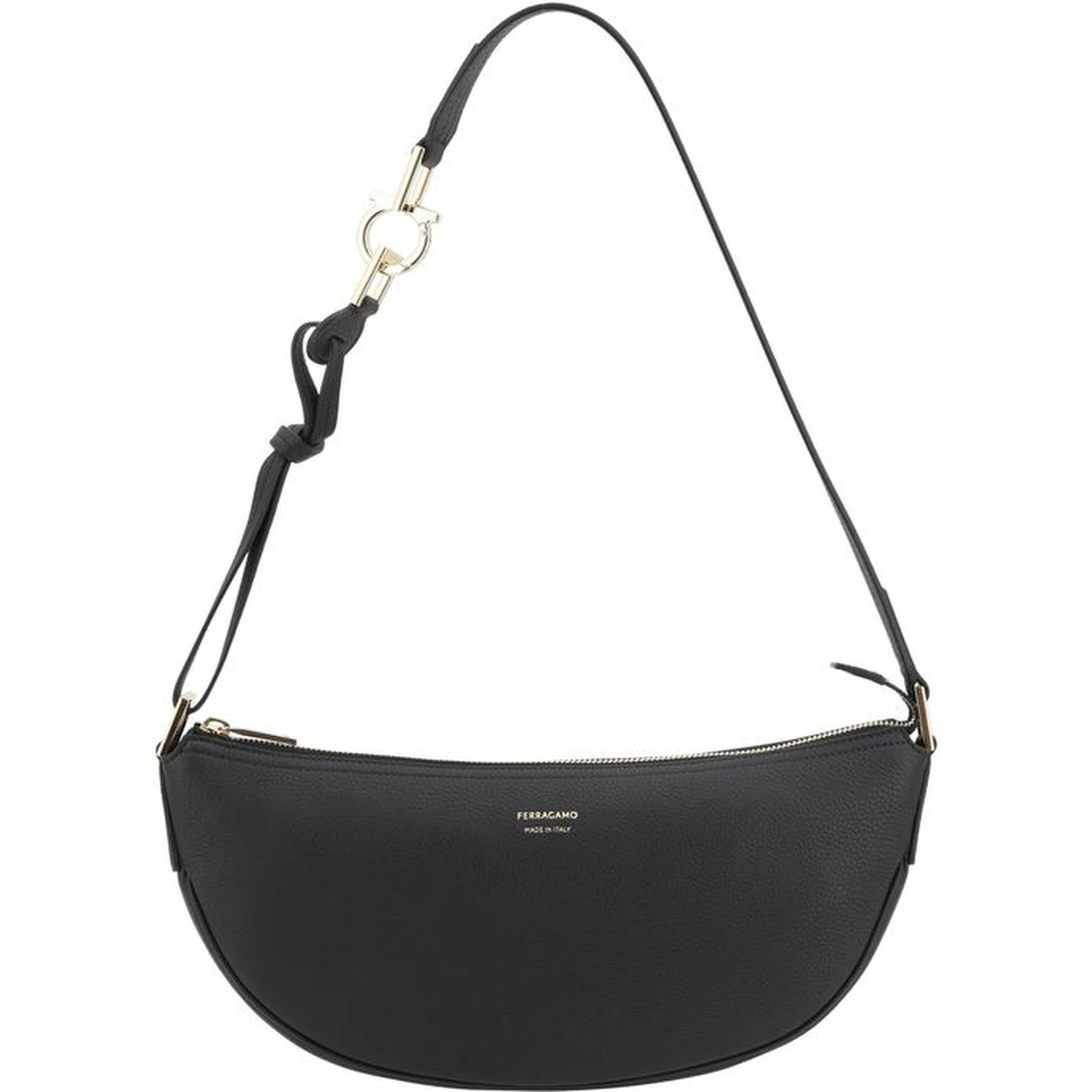 Black Calf Leather Bos Taurus Shoulder Bag