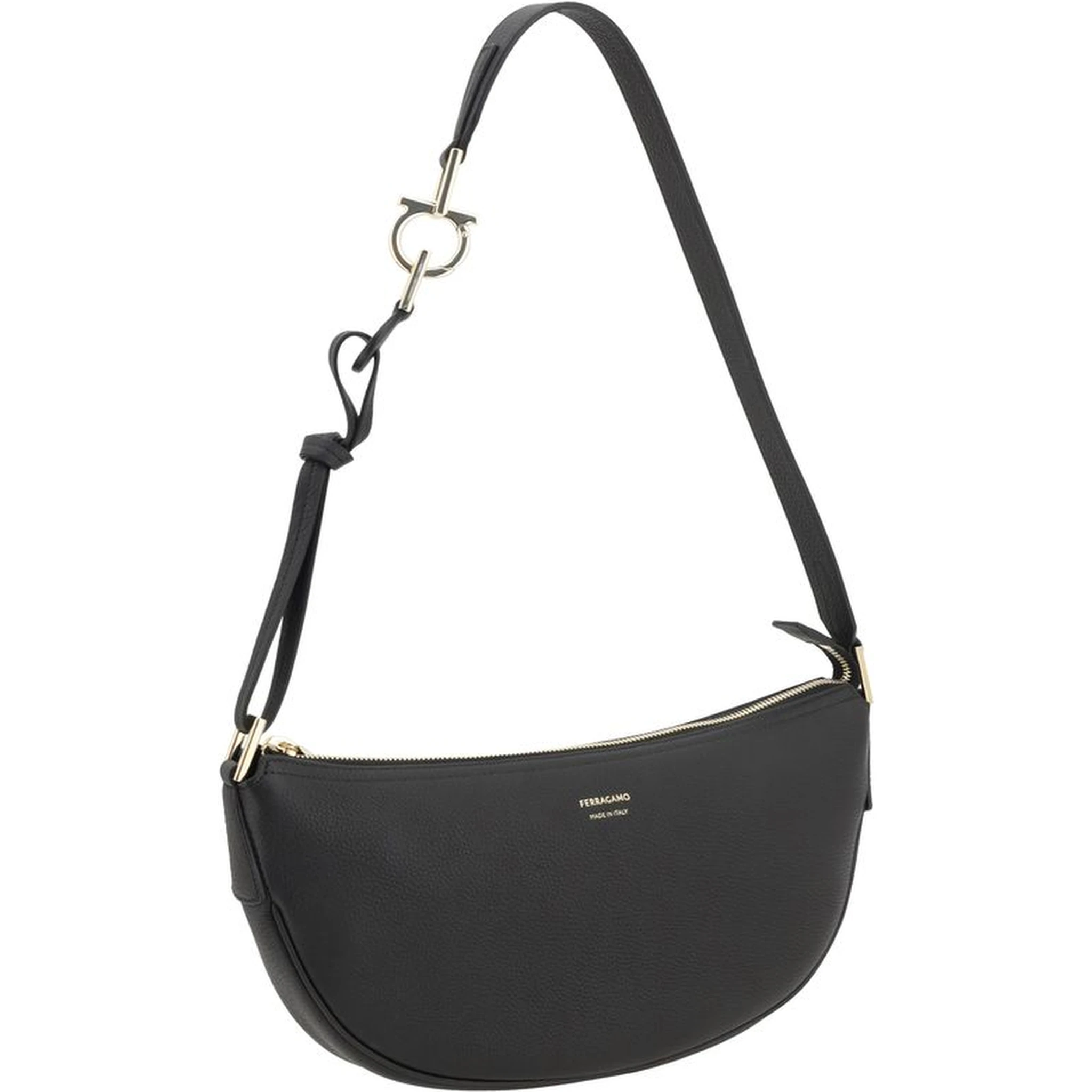 Black Calf Leather Bos Taurus Shoulder Bag