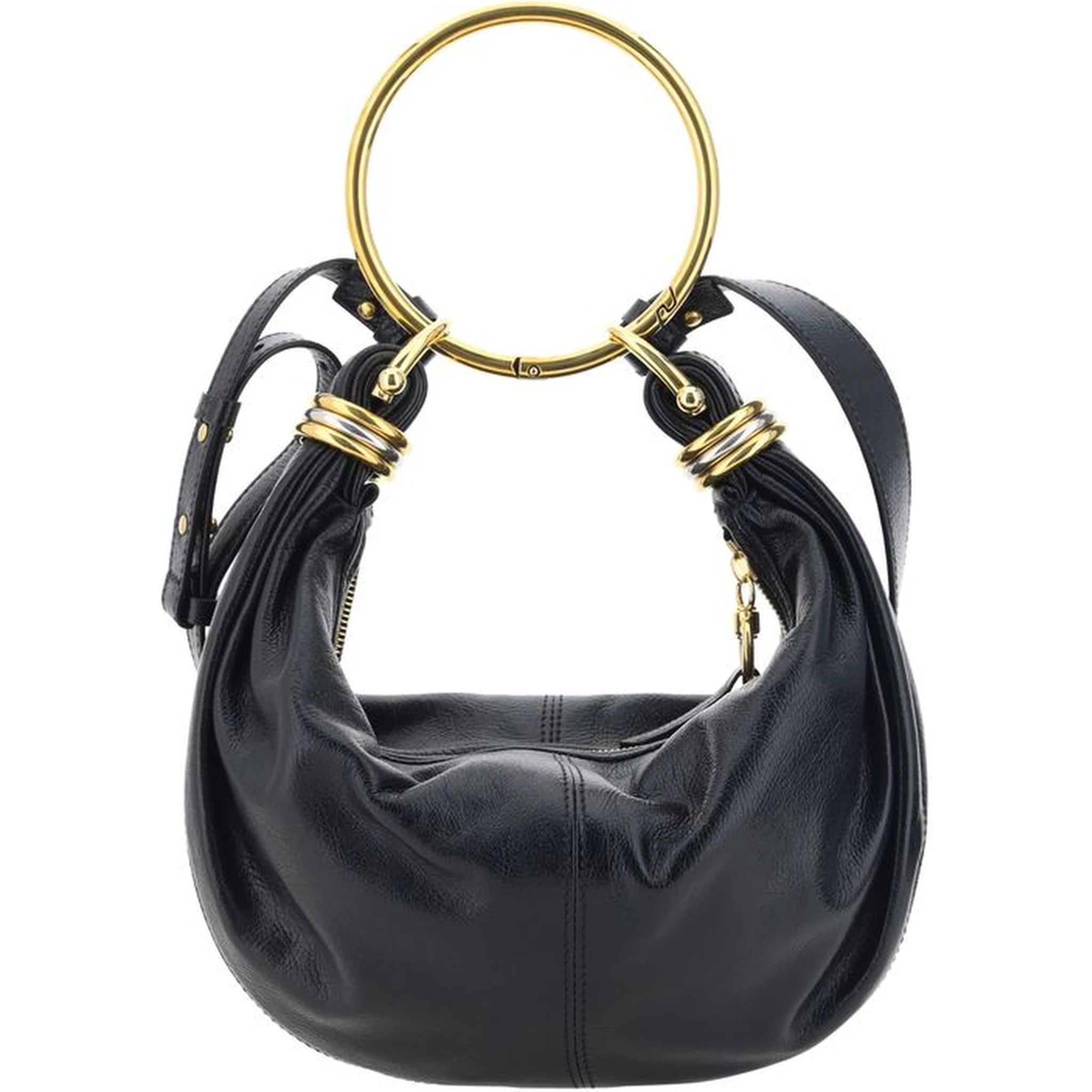Black Calf Leather Bos Taurus Handbag