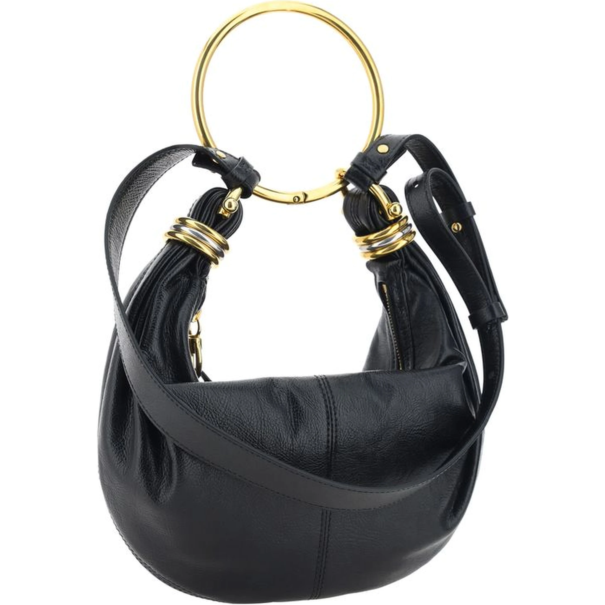 Black Calf Leather Bos Taurus Handbag