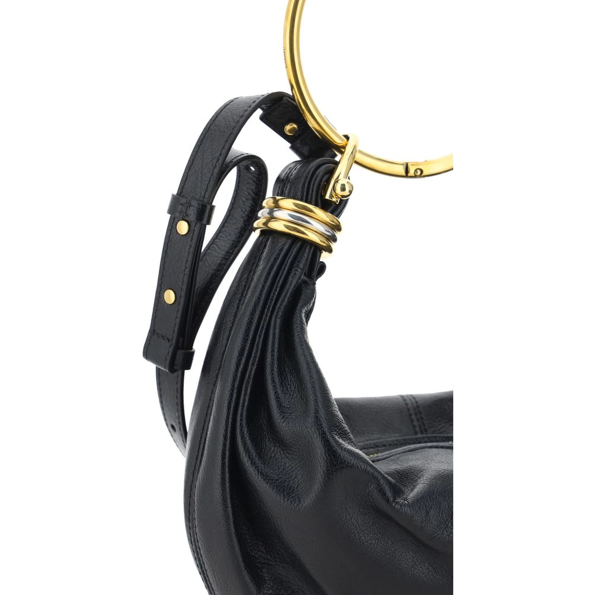 Black Calf Leather Bos Taurus Handbag