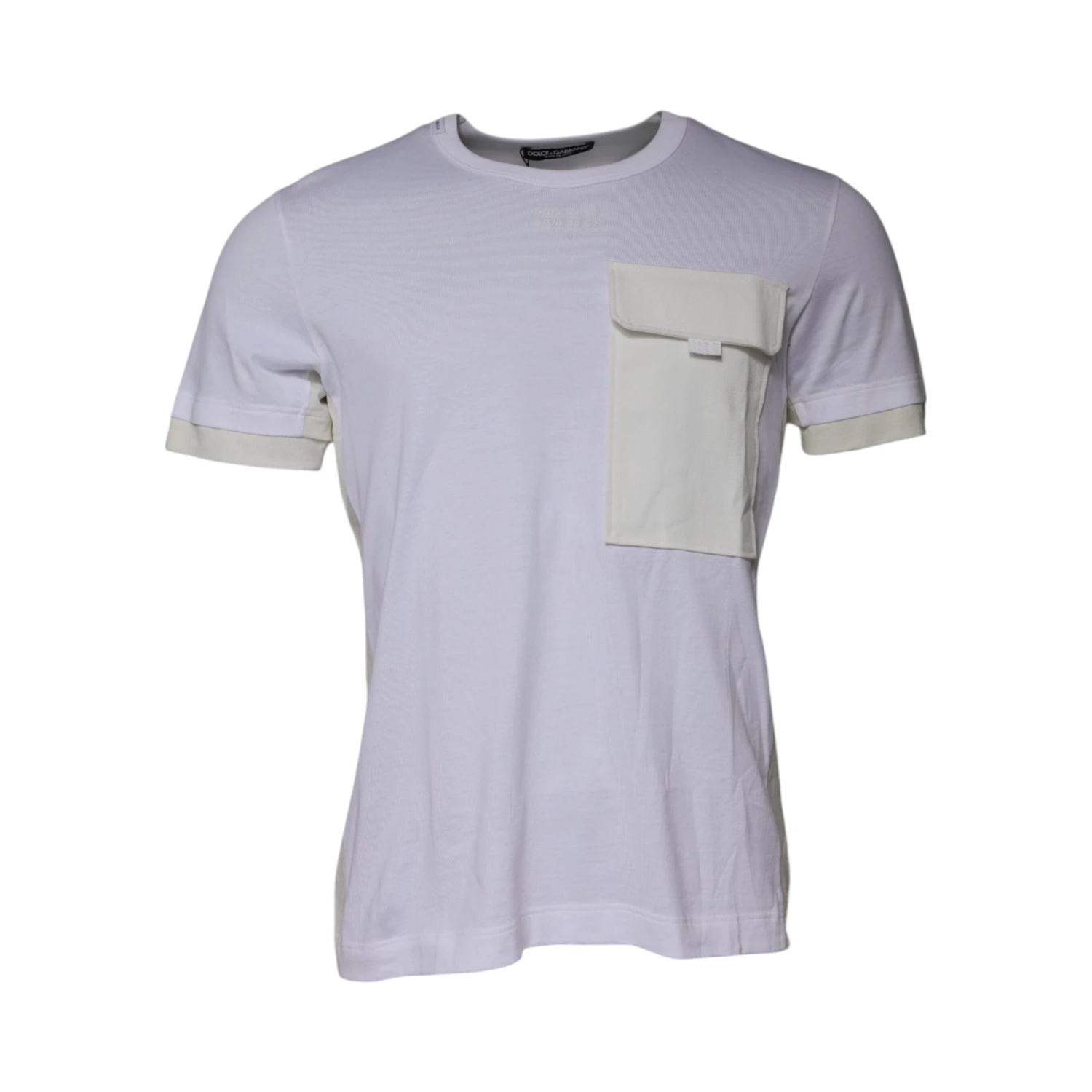 White Cotton Crew Neck Short Sleeves T-shirt