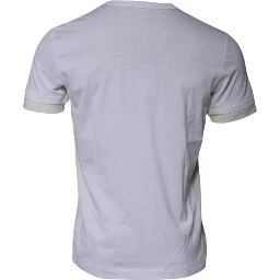 White Cotton Crew Neck Short Sleeves T-shirt