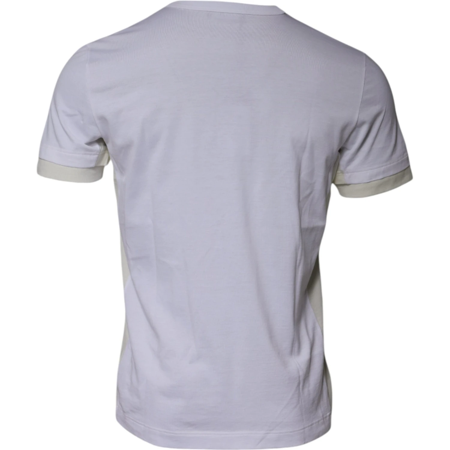 White Cotton Crew Neck Short Sleeves T-shirt