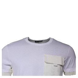 White Cotton Crew Neck Short Sleeves T-shirt