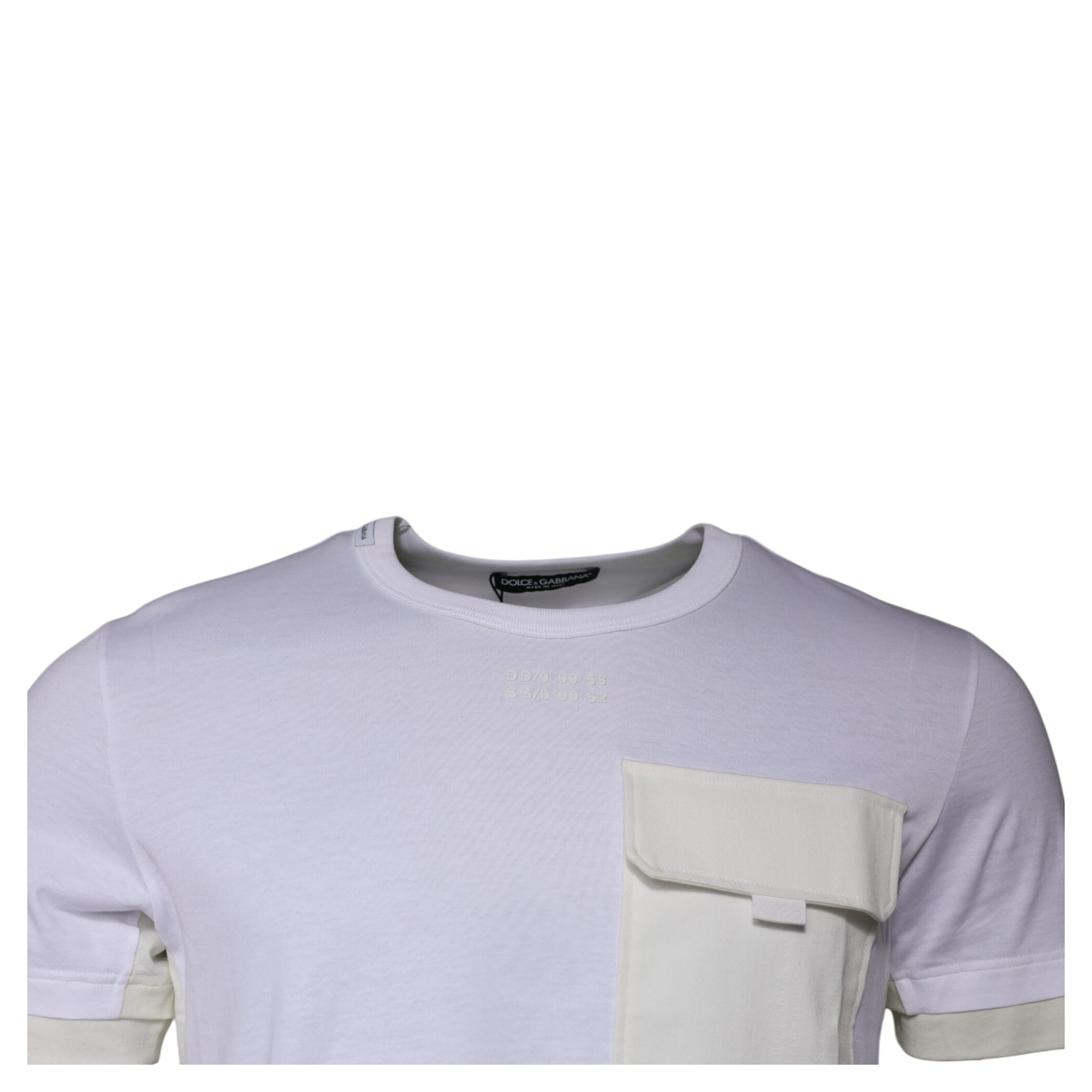 White Cotton Crew Neck Short Sleeves T-shirt