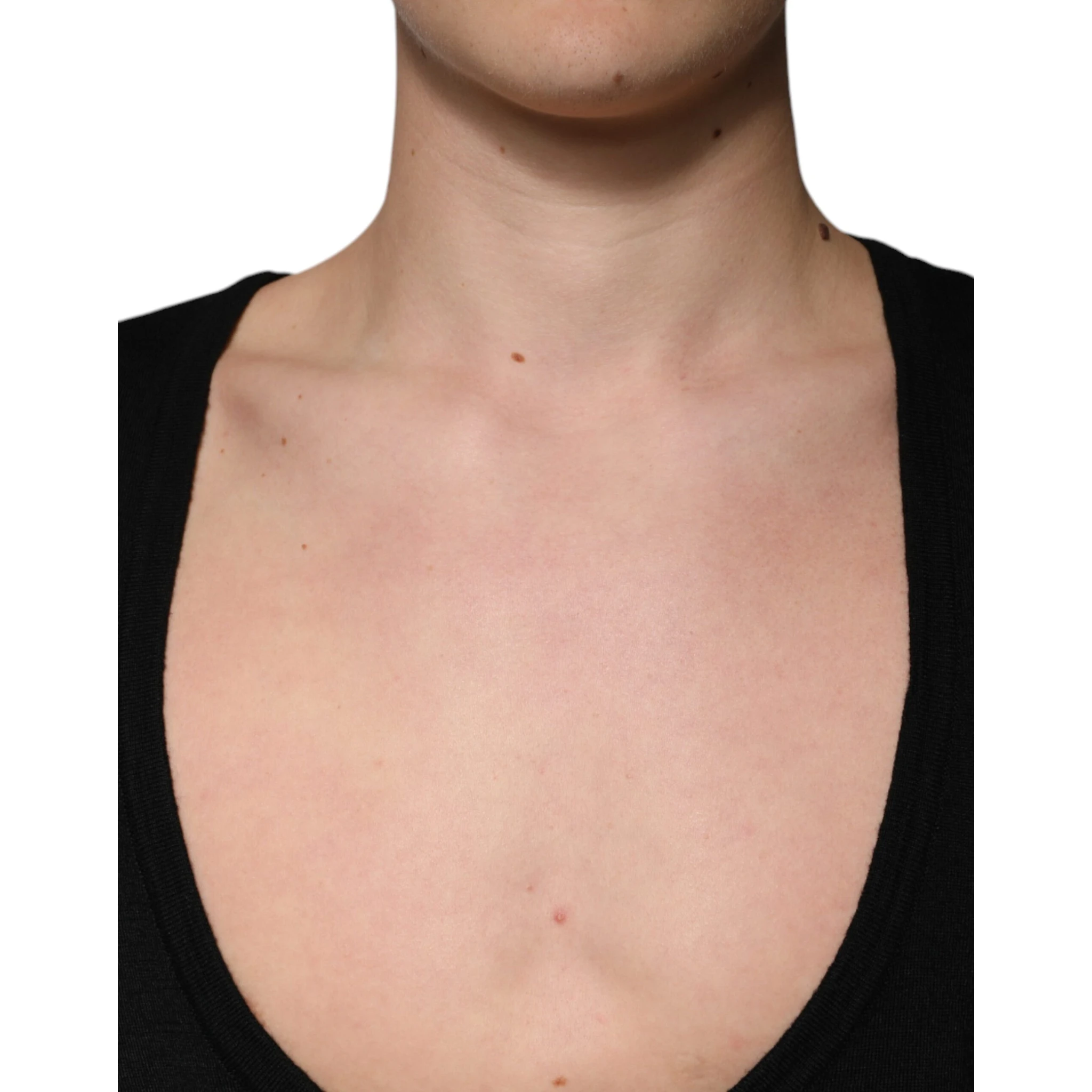 Black Wool Round Neck Pullover Sweater