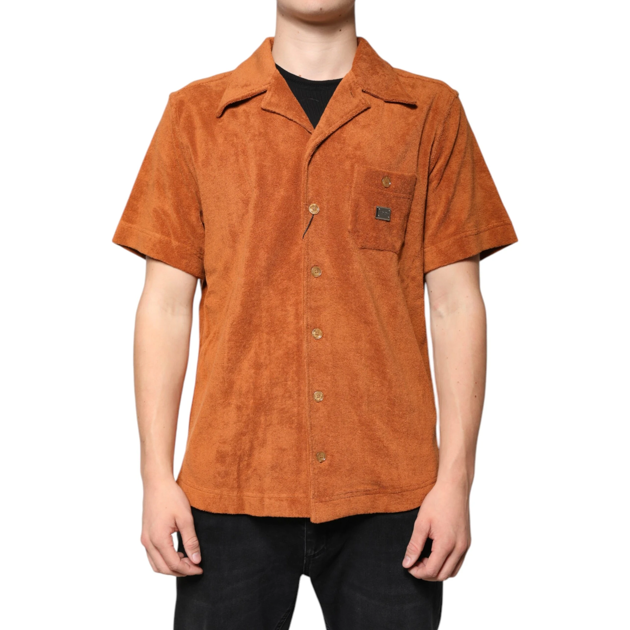 Hazel Cotton Velvet Button Down Collared Shirt