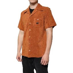 Hazel Cotton Velvet Button Down Collared Shirt