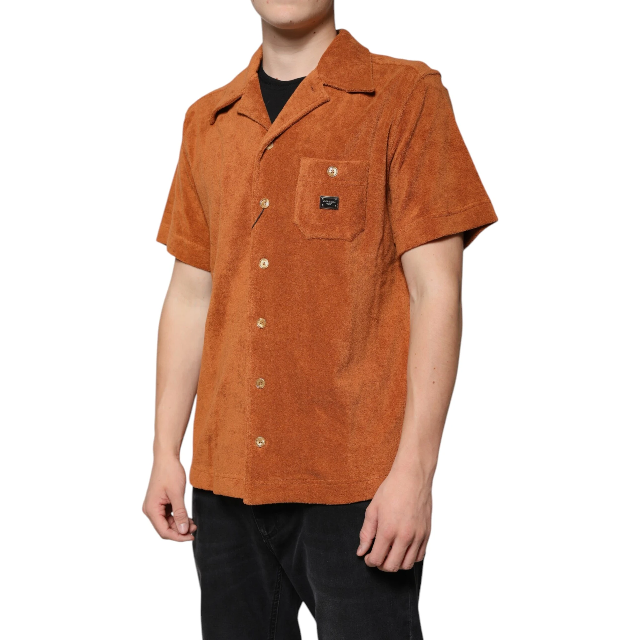 Hazel Cotton Velvet Button Down Collared Shirt