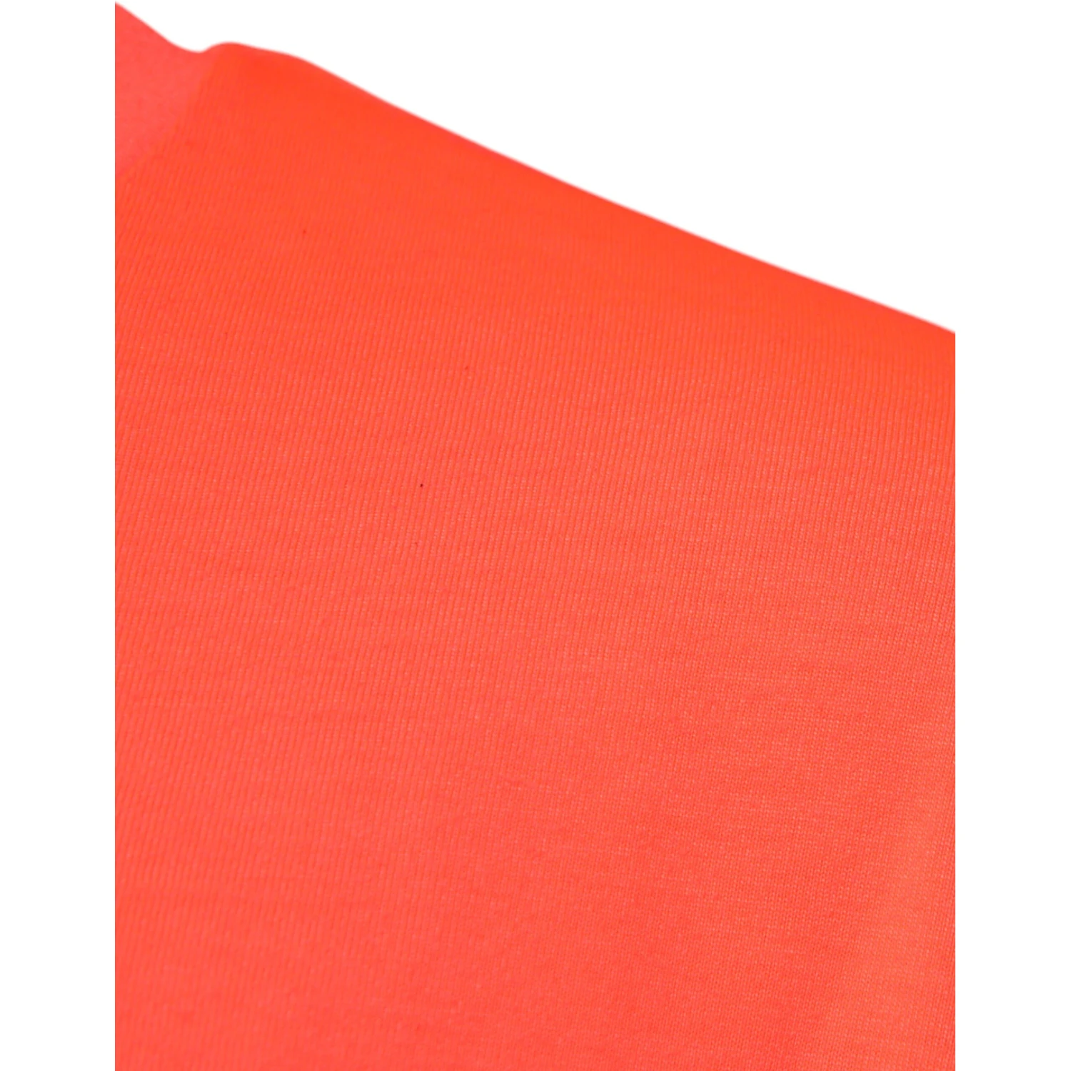 Orange Logo Polyester Crew Neck T-shirt