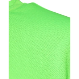 Green Logo Polyester Crew Neck T-shirt