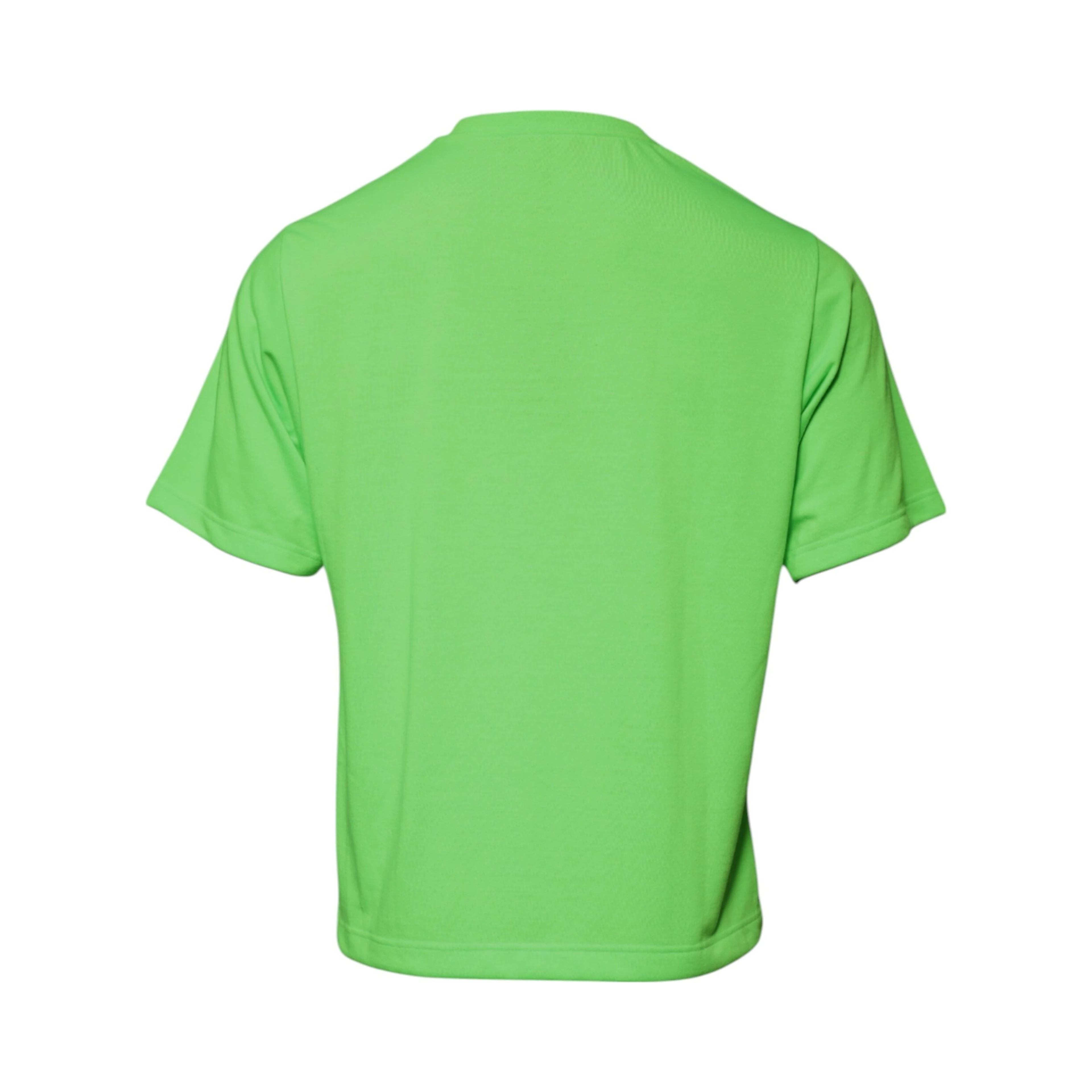 Green Logo Polyester Crew Neck T-shirt