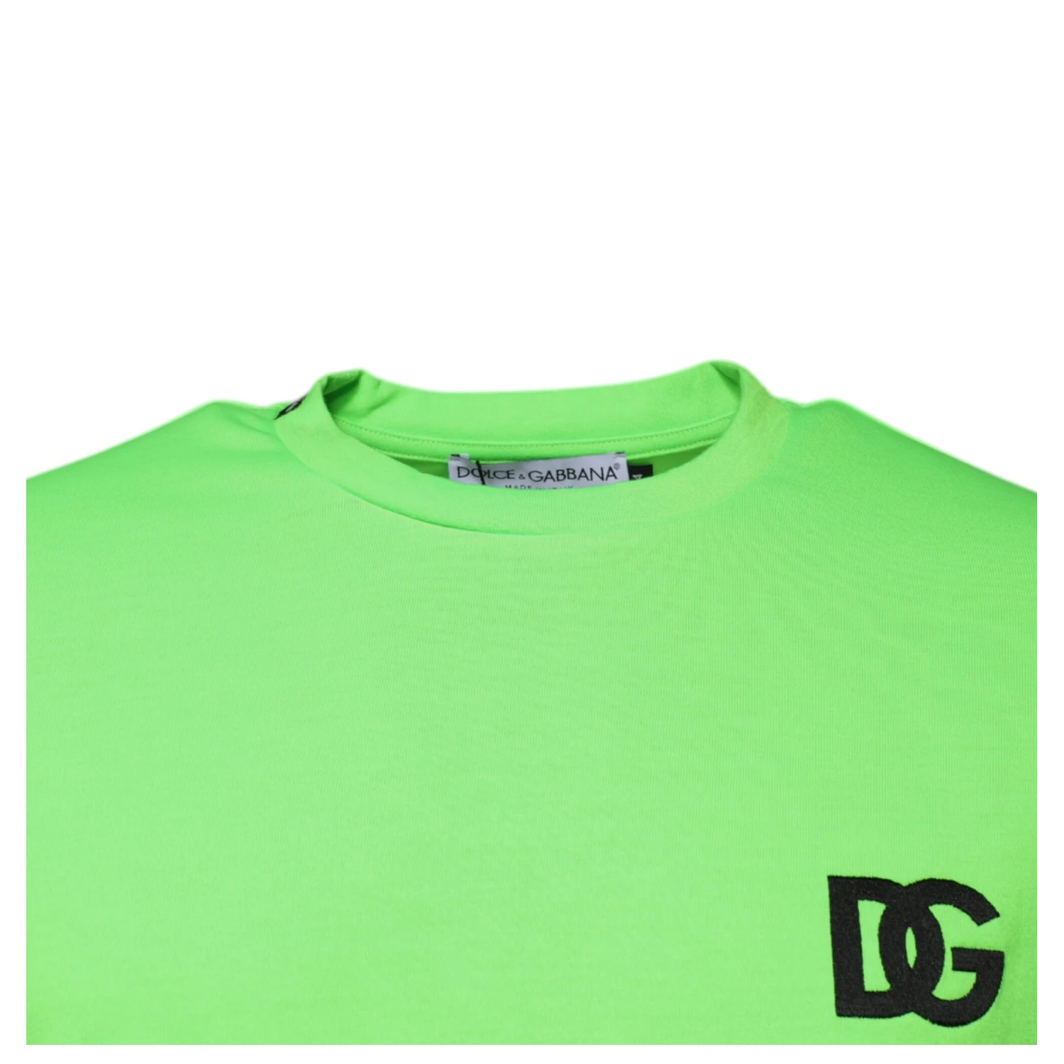 Green Logo Polyester Crew Neck T-shirt