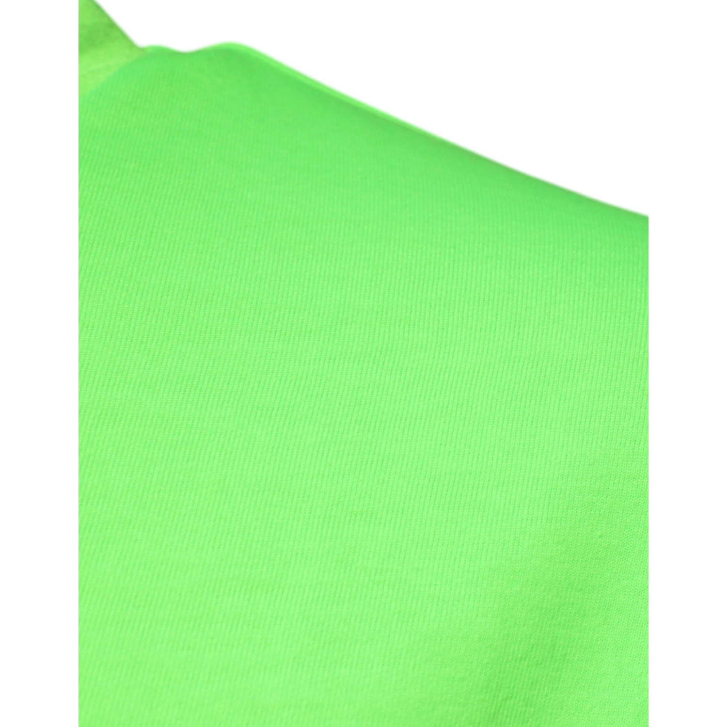 Green Logo Polyester Crew Neck T-shirt