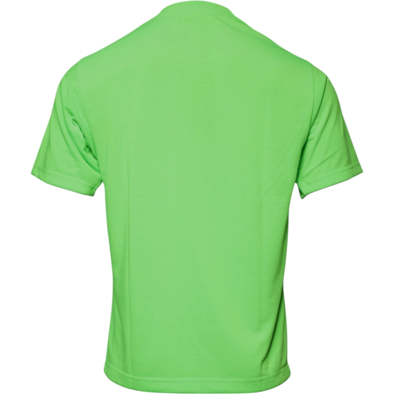 Green Logo Polyester Crew Neck T-shirt