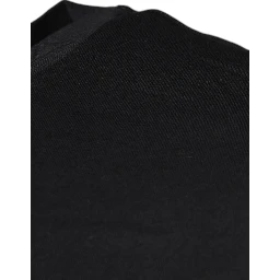 Black Cotton Crew Neck Short Sleeves T-shirt