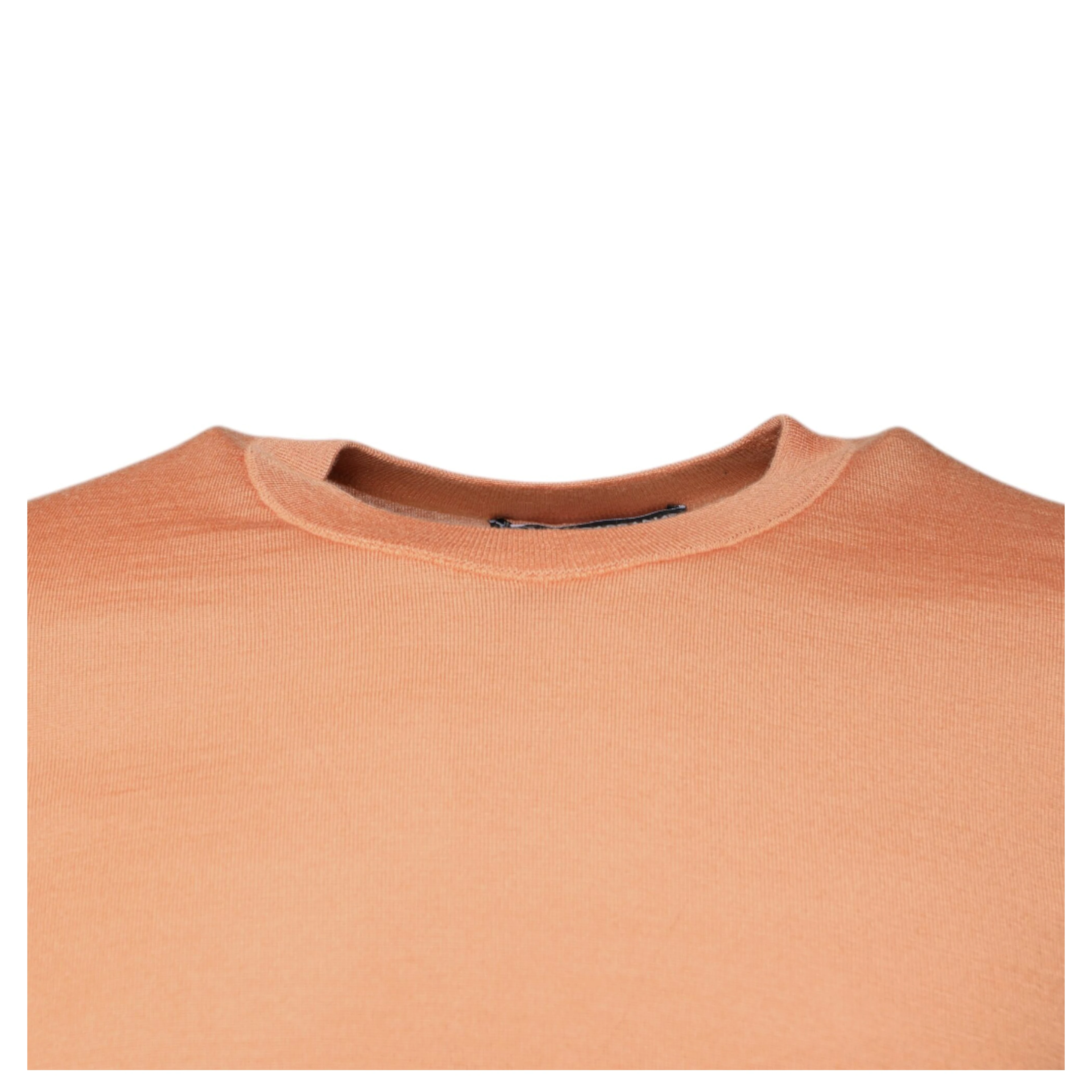 Beige Wool Crewneck Pullover Cropped Sweater