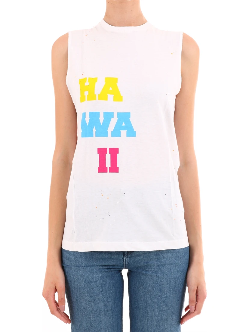 Hawaii White cotton top