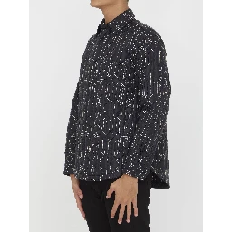 monogram-quilted shirt jacket