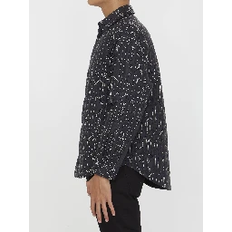 monogram-quilted shirt jacket