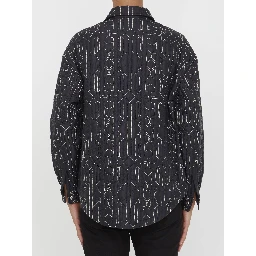 monogram-quilted shirt jacket