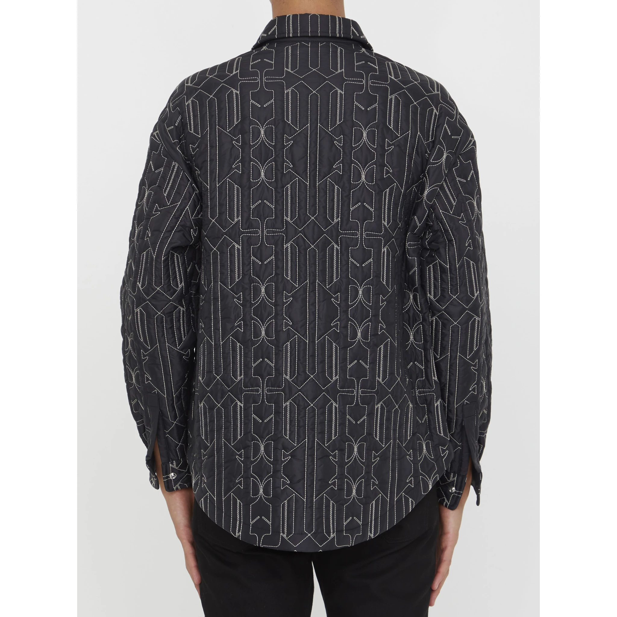 monogram-quilted shirt jacket