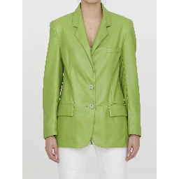 Lime leather jacket