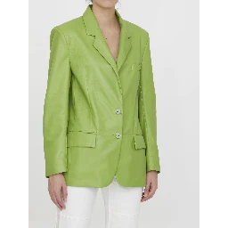 Lime leather jacket