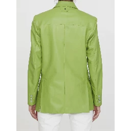 Lime leather jacket