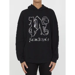 Organic Cotton Hoodie With Embroidered Logo In Black