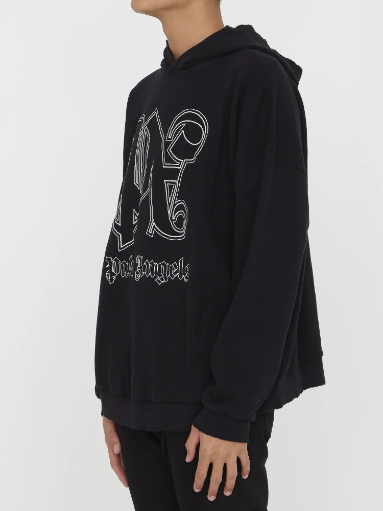 Organic Cotton Hoodie With Embroidered Logo In Black alternative
