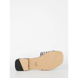 Zebra-print flat sandals