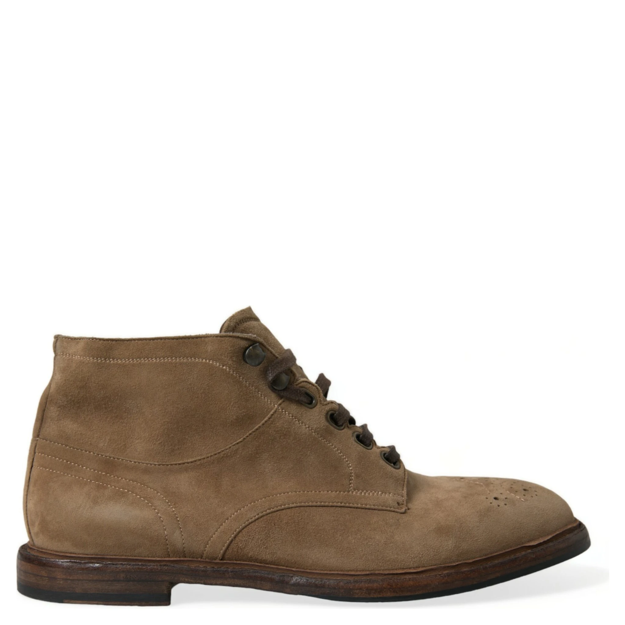 Brown Leather Lace Up Ankle Boots Shoes