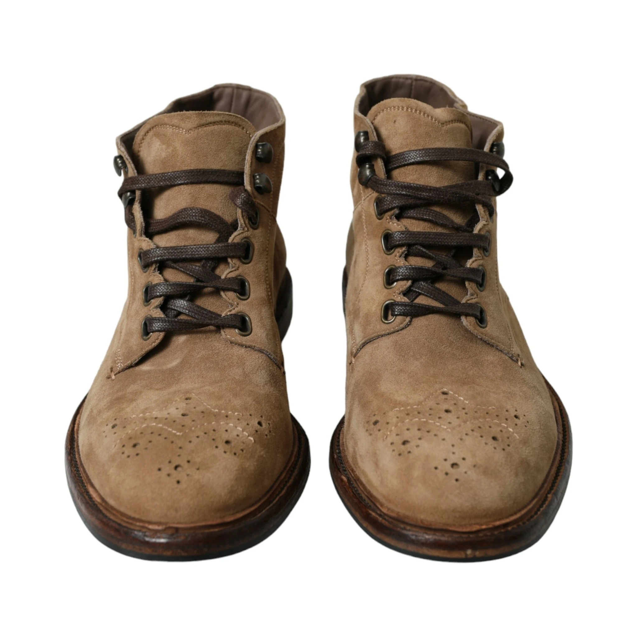 Brown Leather Lace Up Ankle Boots Shoes