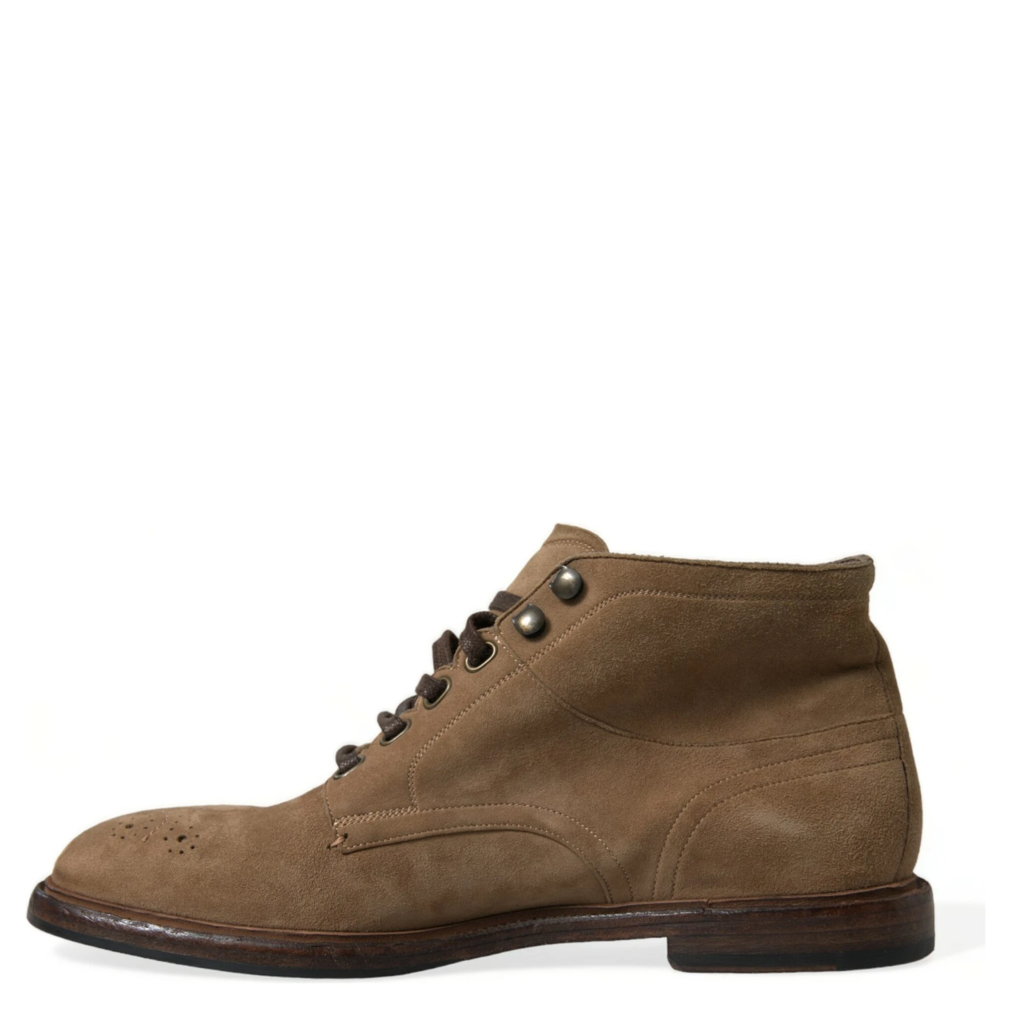 Brown Leather Lace Up Ankle Boots Shoes