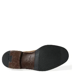 Brown Leather Lace Up Ankle Boots Shoes