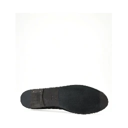 Black Exotic Leather Espadrilles Slip On Shoes