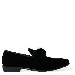 Black Velvet Loafers Formal Dress Shoes