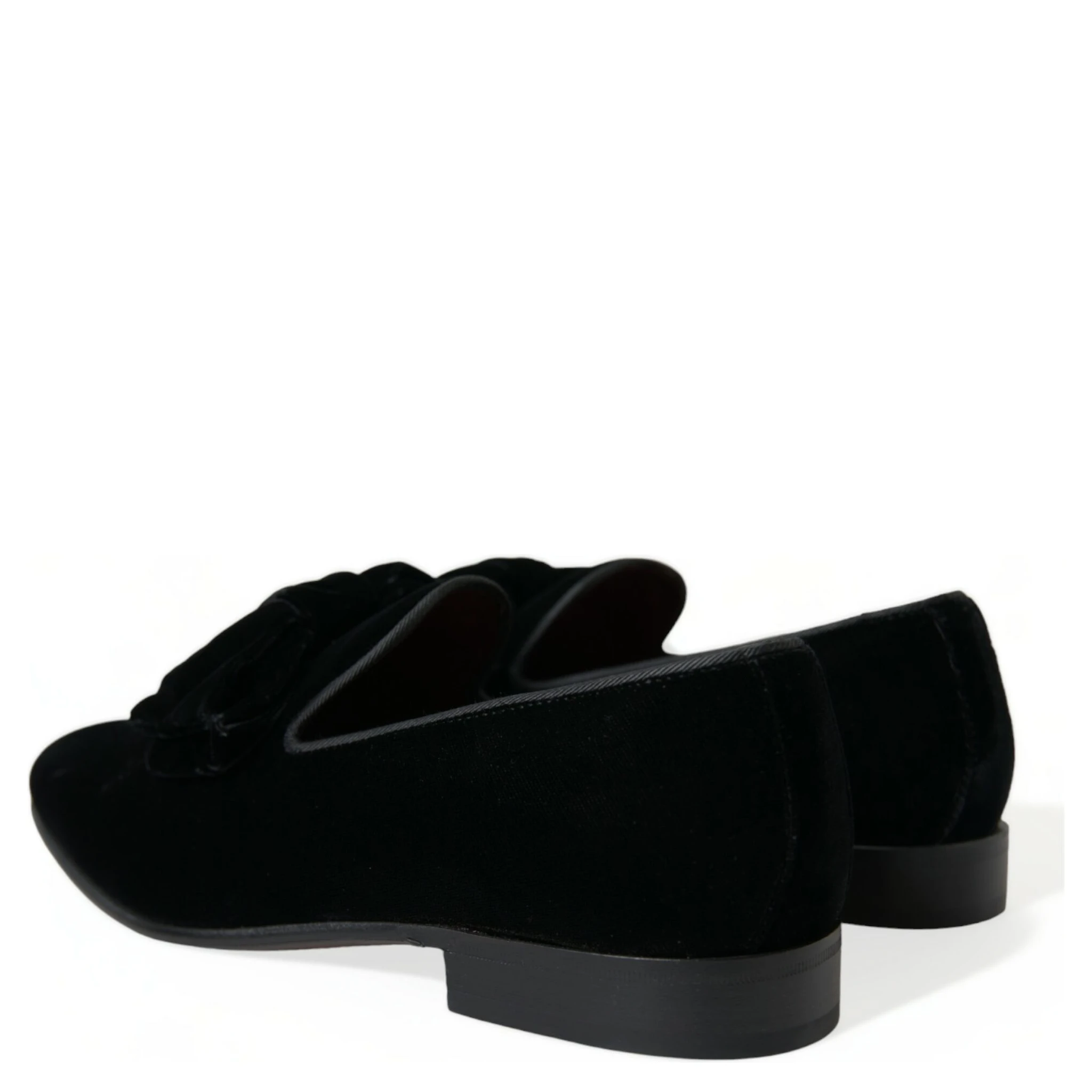 Black Velvet Loafers Formal Dress Shoes