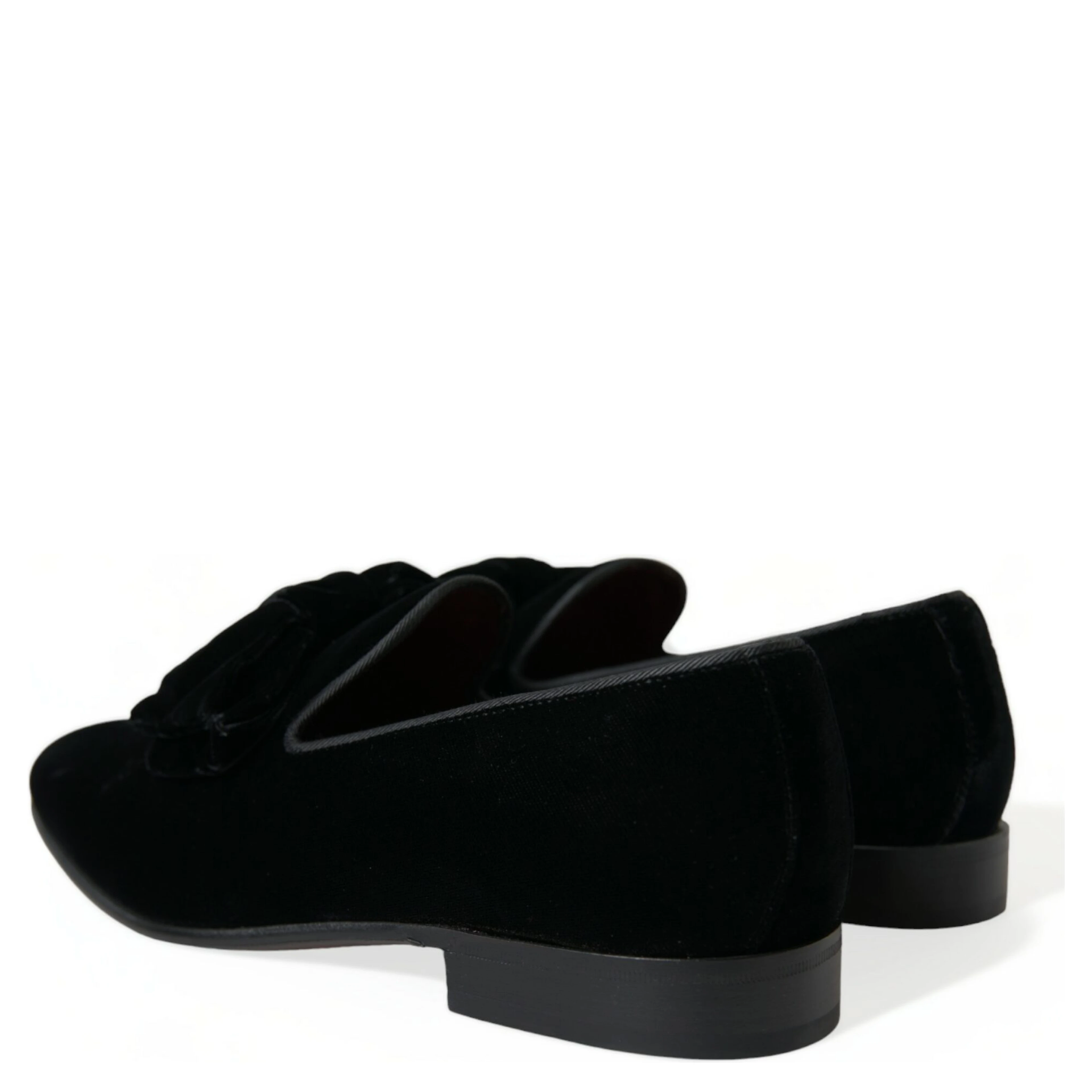 Black Velvet Loafers Formal Dress Shoes