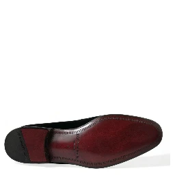 Black Velvet Loafers Formal Dress Shoes