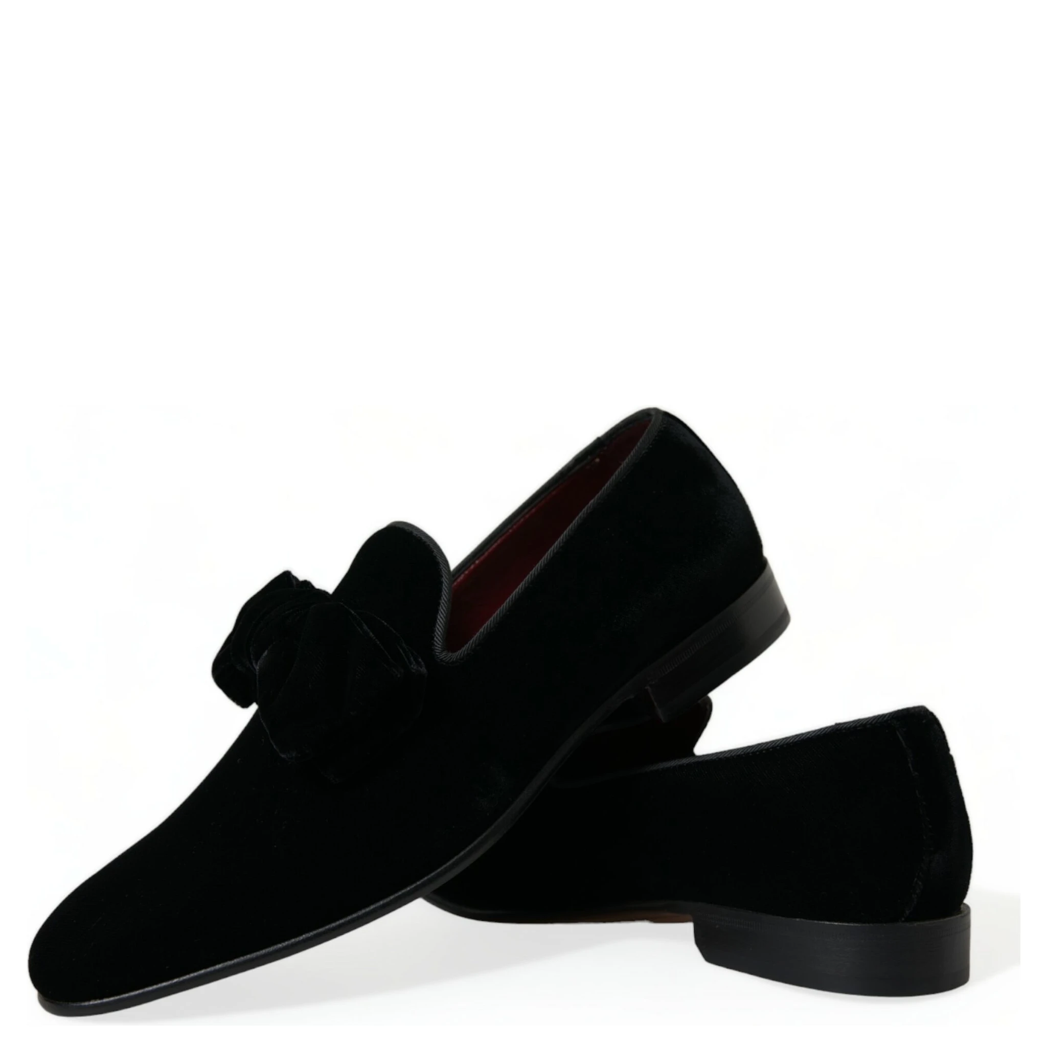 Black Velvet Loafers Formal Dress Shoes