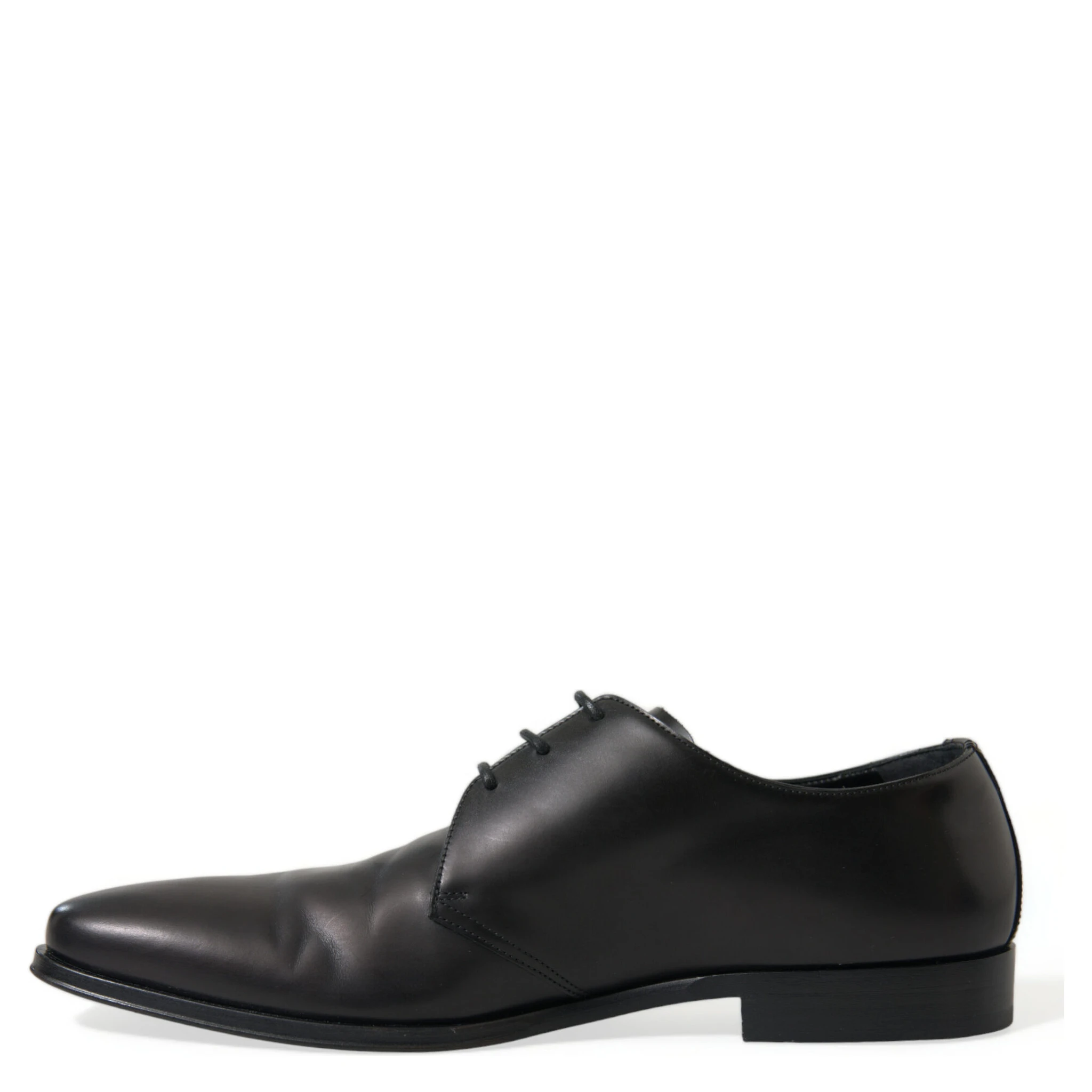 Black Leather Lace Up Formal Derby Dress Shoes