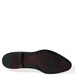 Black Leather Lace Up Formal Derby Dress Shoes