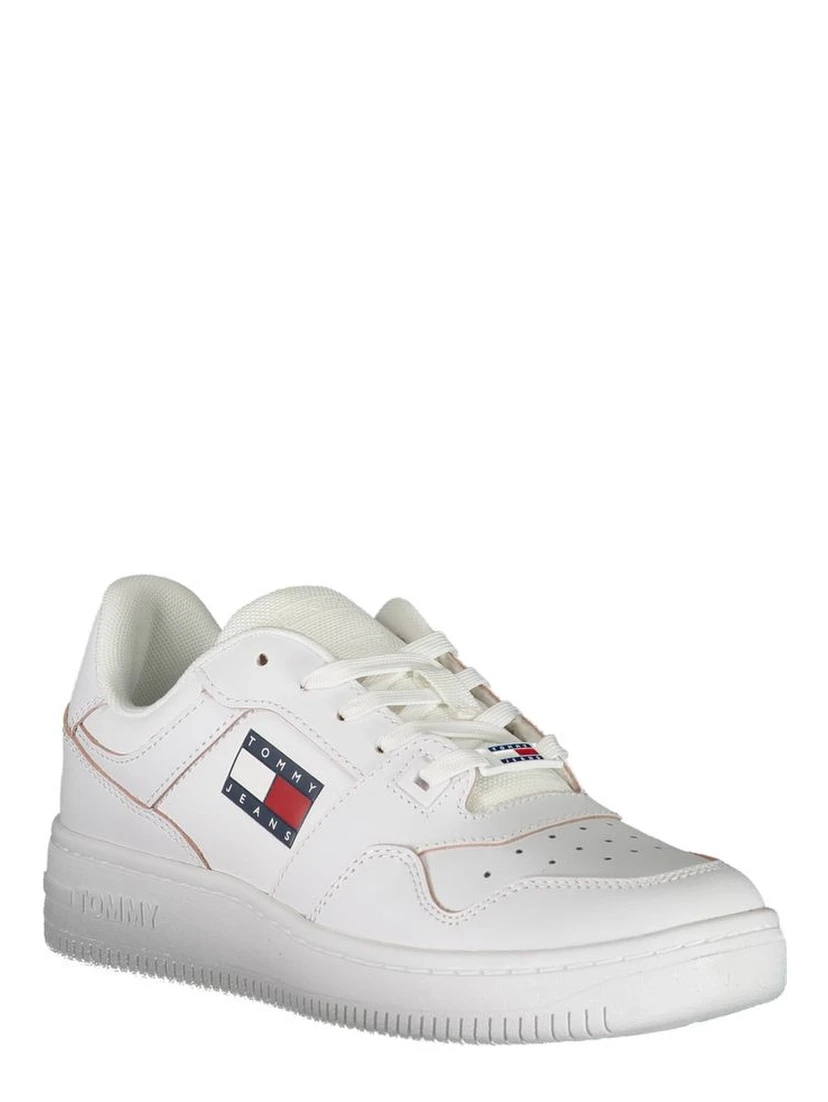 White Polyester Sneaker