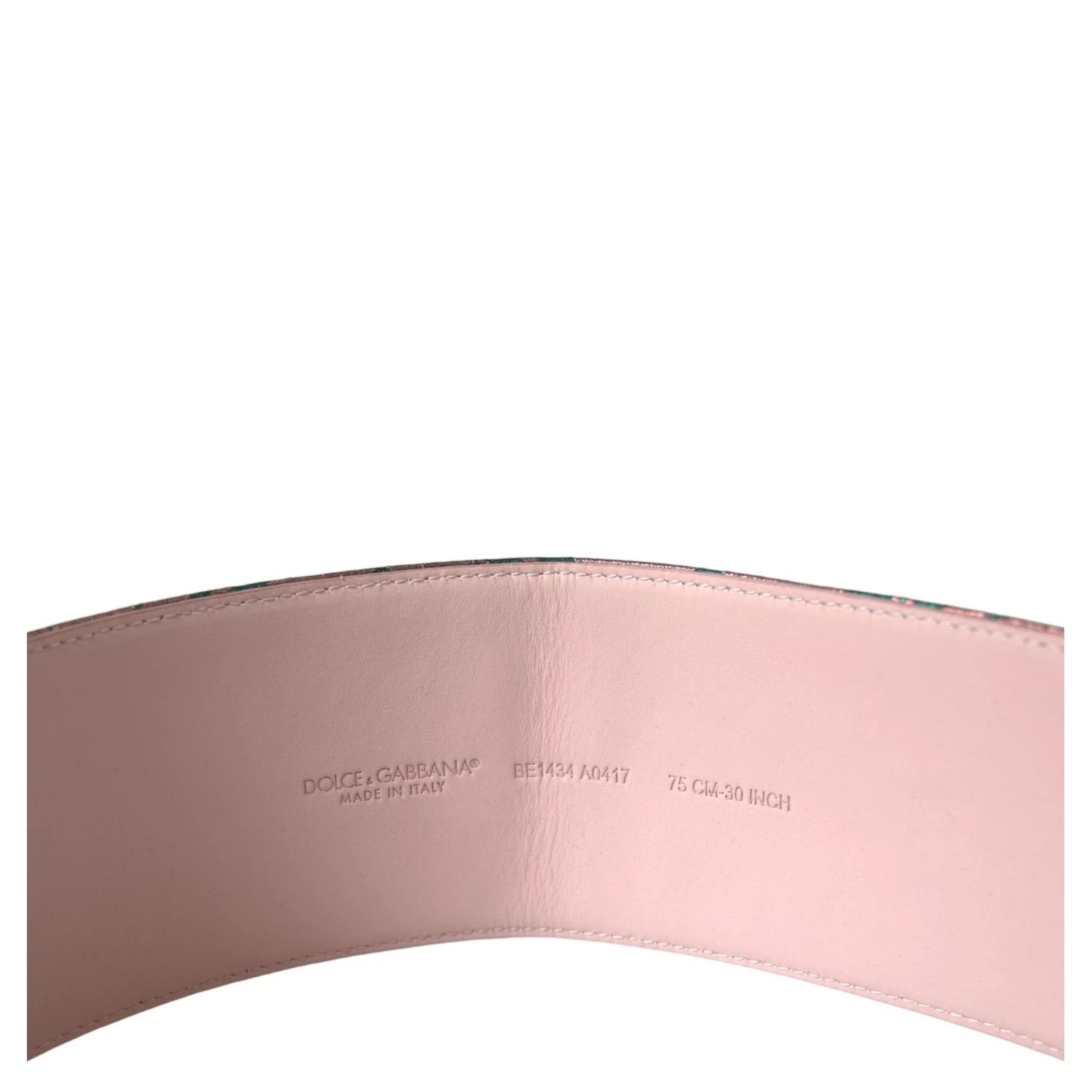 Multicolor Floral Jacquard Lurex Gold Buckle Belt