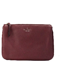 Jackson Cherrywood Leather Triple Gusset Crossbody Handbag Purse