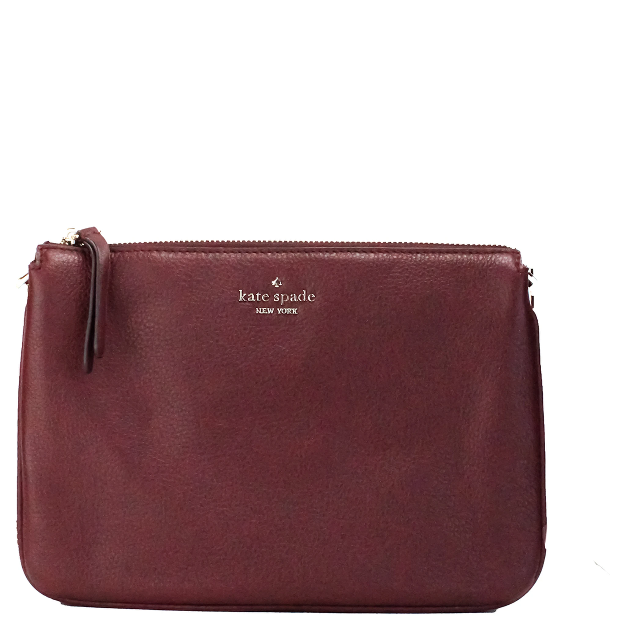 Jackson Cherrywood Leather Triple Gusset Crossbody Handbag Purse